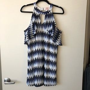 NWOT Candie’s Off-Shoulder Chevron Dress